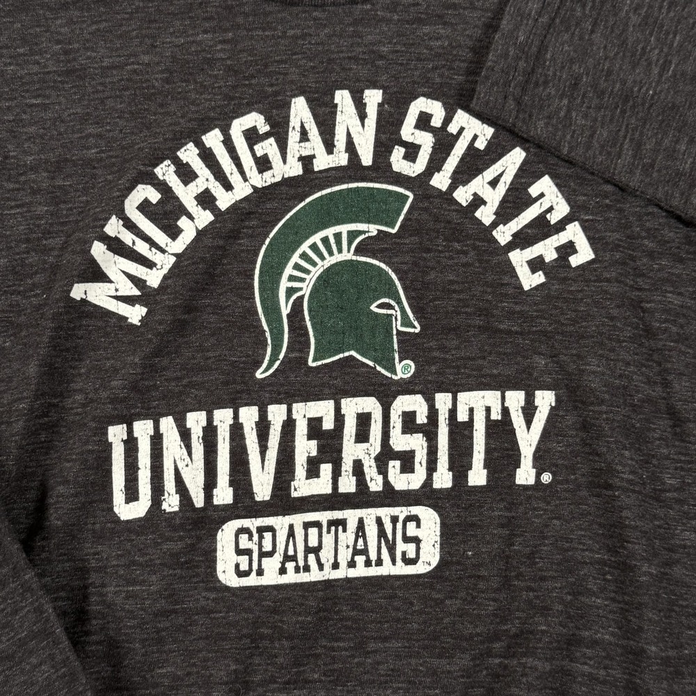 Michigan State Spartans Shirt Long Sleeve Womens Small Green NCAA College Fan